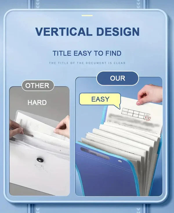 Portable 13 Layer File Folder Bag