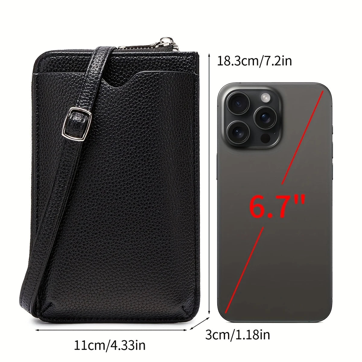 Miyin Elegant Black Zipper Wallet