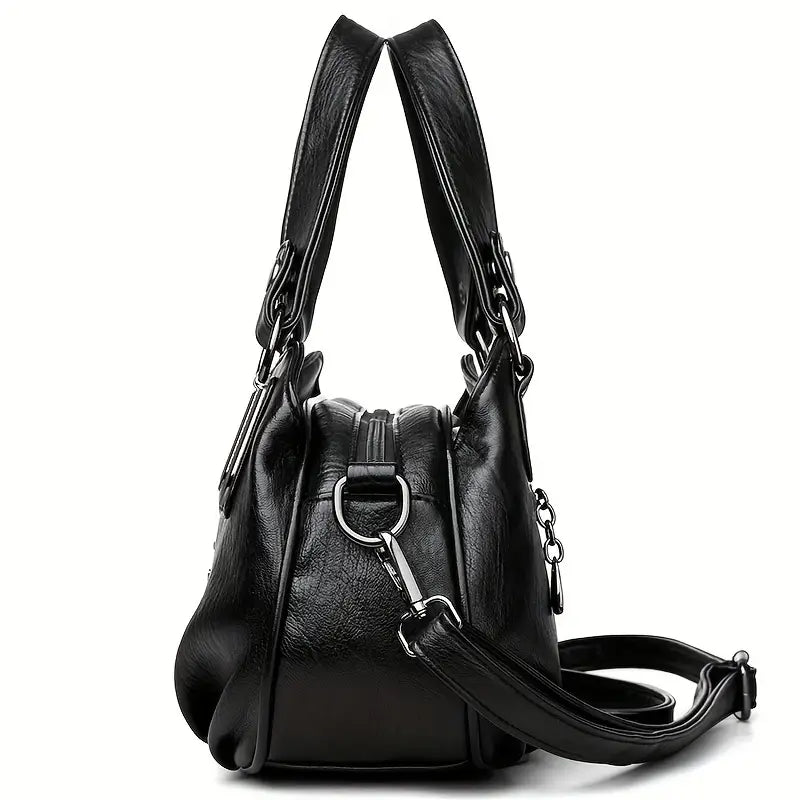 2025 Women's Large-Capacity Soft Leather Handbag – Top Handle & Crossbody Style
