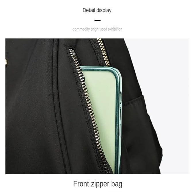 New Female Backpacks High Capacity Waterproof (Black)