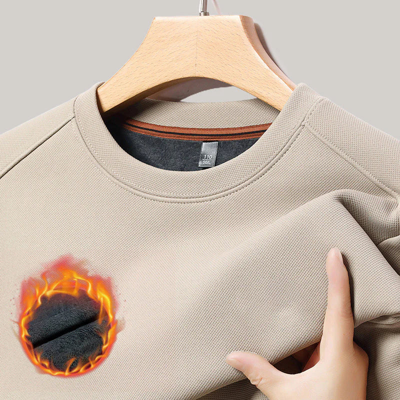 Men's Printed Crewneck Thickened Bottoming Sweatshirt