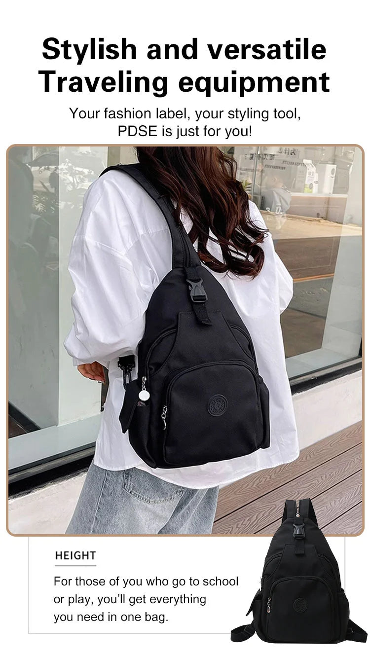 Triple use Oxford cloth multi-layer leisure bag