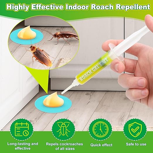 Roach Gel Bait for Indoor Use - Cockroach Killer Gel