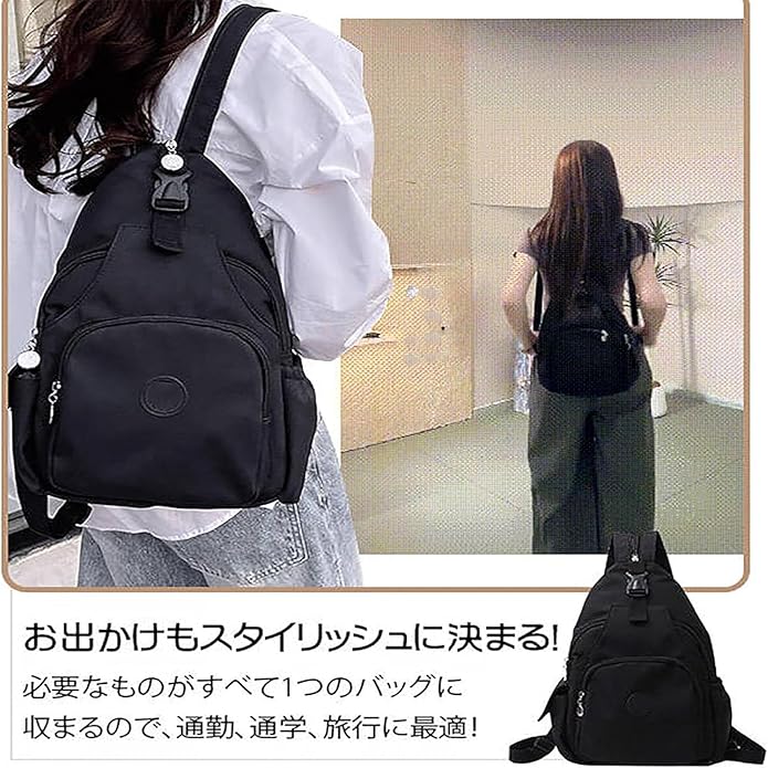 Triple use Oxford cloth multi-layer leisure bag