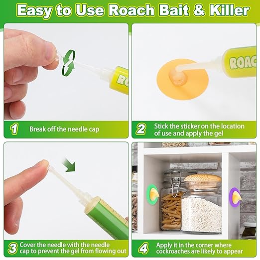 Roach Gel Bait for Indoor Use - Cockroach Killer Gel