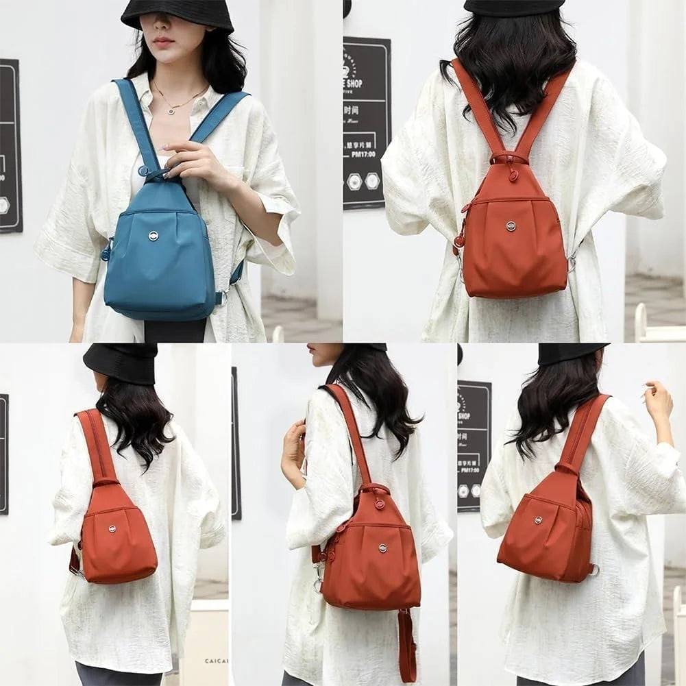 Double Zipper Large Capacity Chest Bag, Sling Crossbody Women