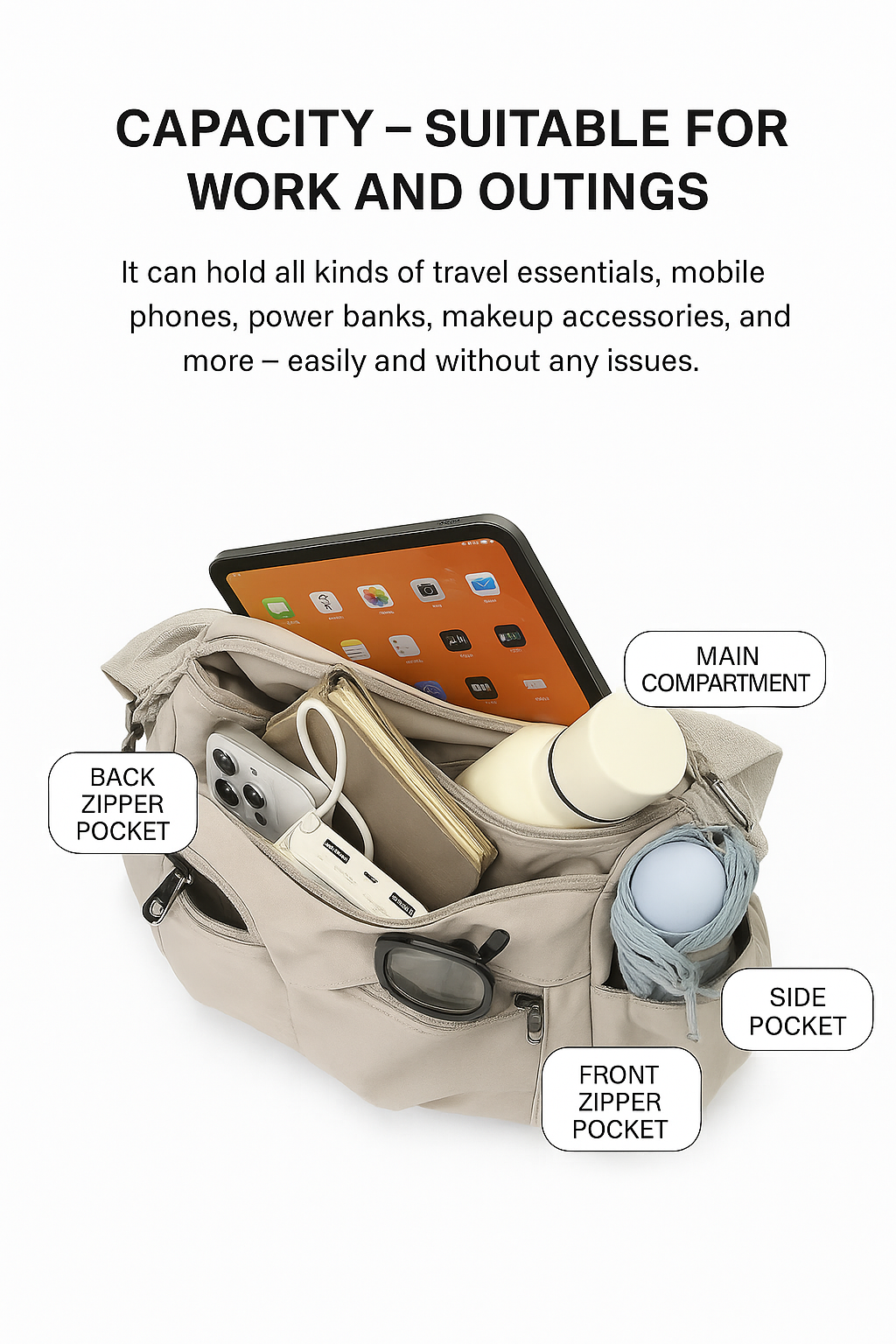 Stylish New Nylon Crossbody Bag – Lightweight, Spacious & Perfect for Everyday Travel!