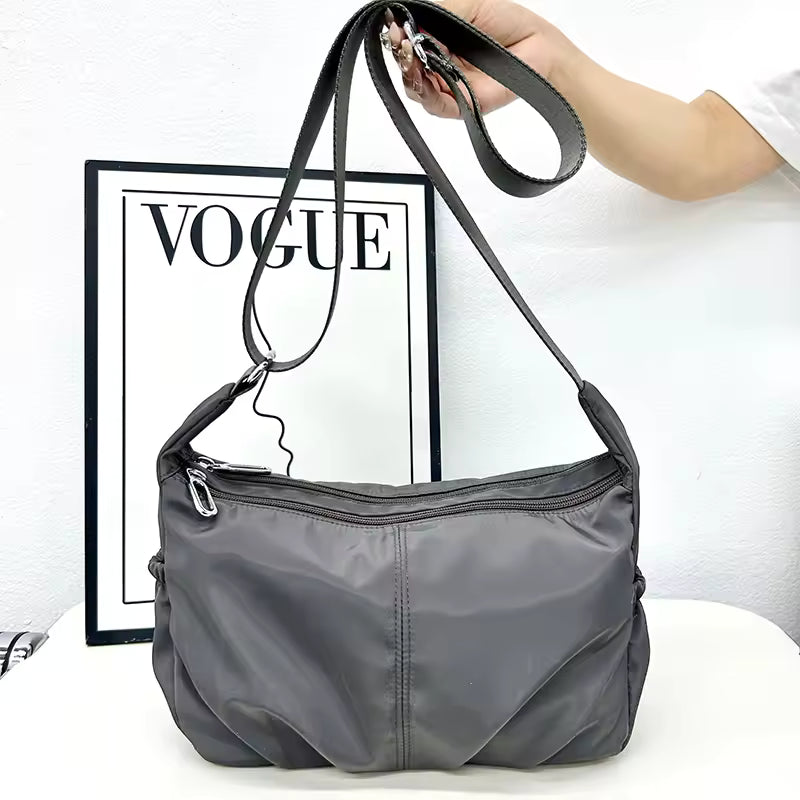 Nylon Solid Casual Crossbody Bags With Zipper Of Soft Women's Bags