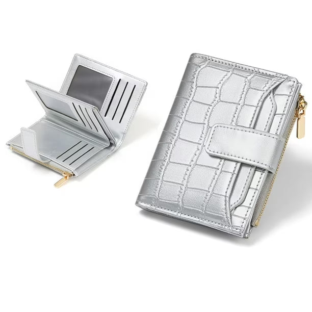 Women’s Leather Bifold Wallet with Card & Coin Pocket