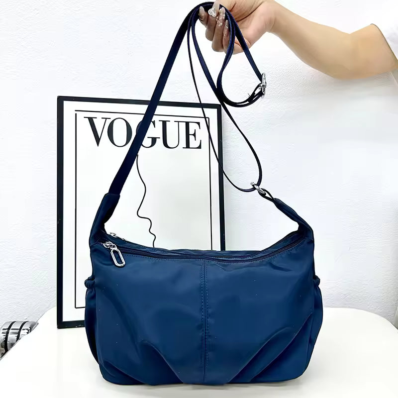 Nylon Solid Casual Crossbody Bags With Zipper Of Soft Women's Bags