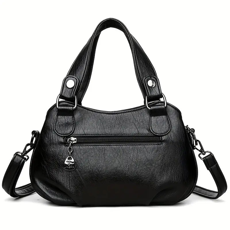 2025 Women's Large-Capacity Soft Leather Handbag – Top Handle & Crossbody Style