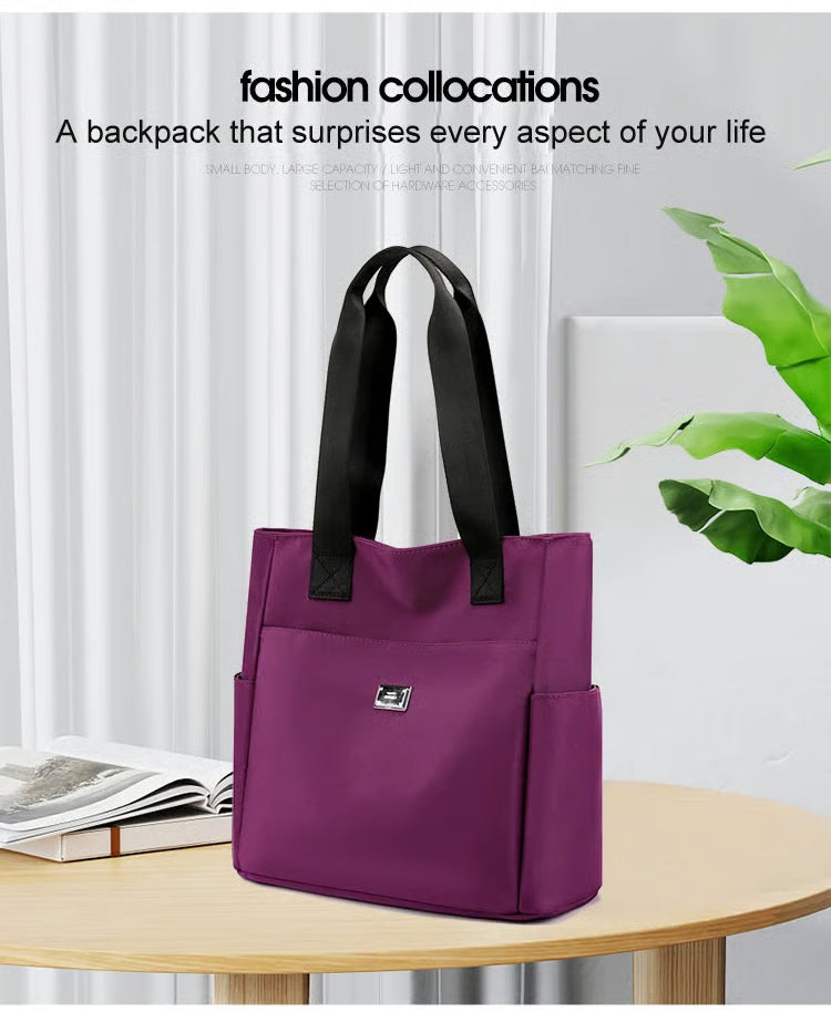 🔥Large Capacity Water Repellent Multi Pocket Nylon Shoulder Bag👜