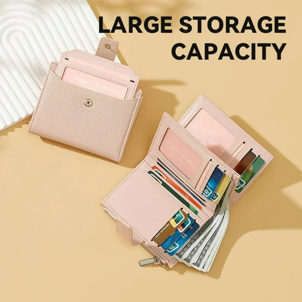 Women’s Leather Bifold Wallet with Card & Coin Pocket