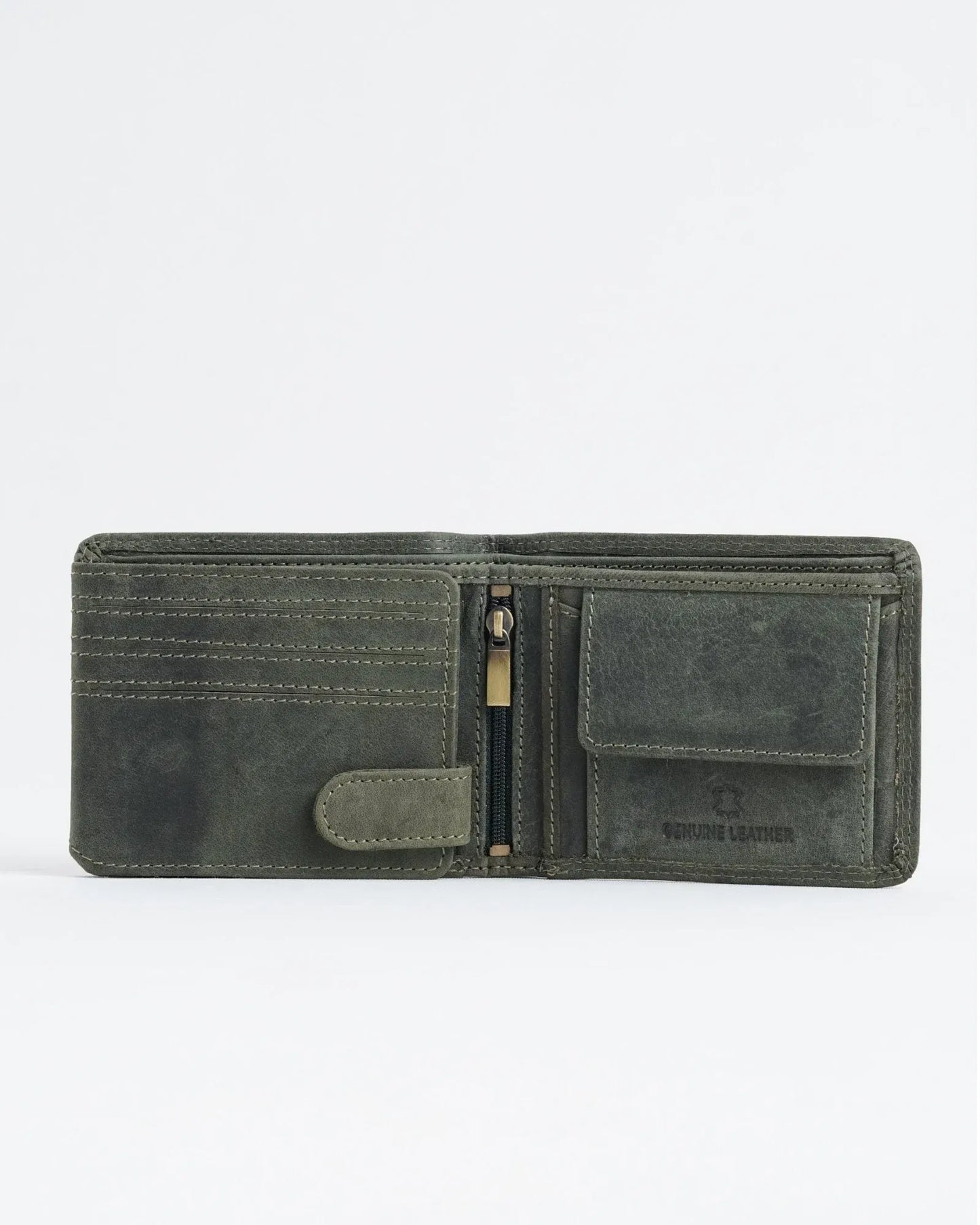 Cambridge Men’s Original Leather Wallet (Rugged Green)