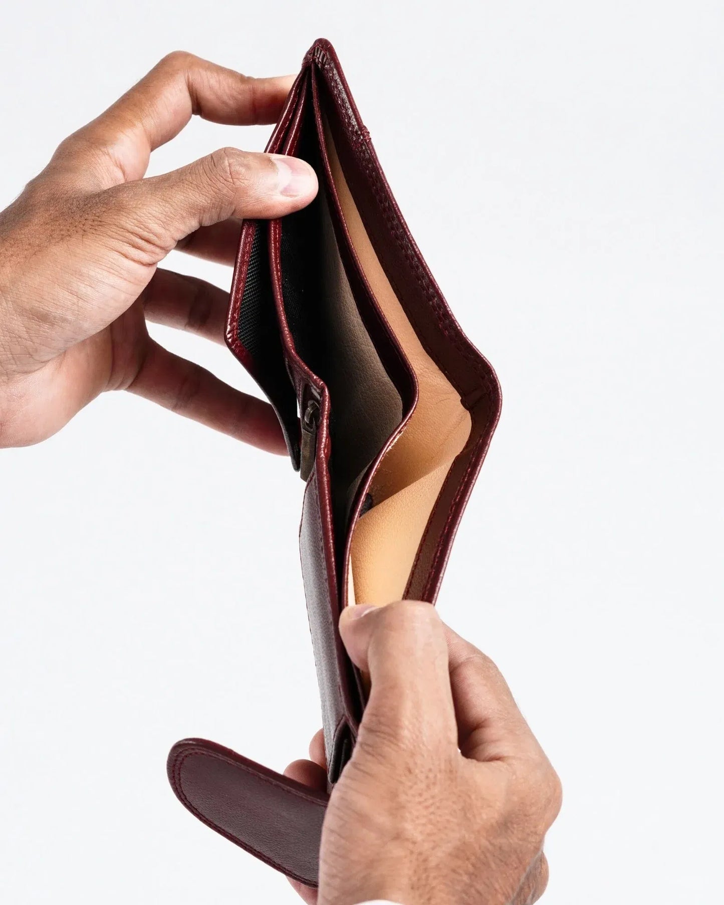 Derby – Men’s Original Leather Wallet (Brown & Cherry Blend)