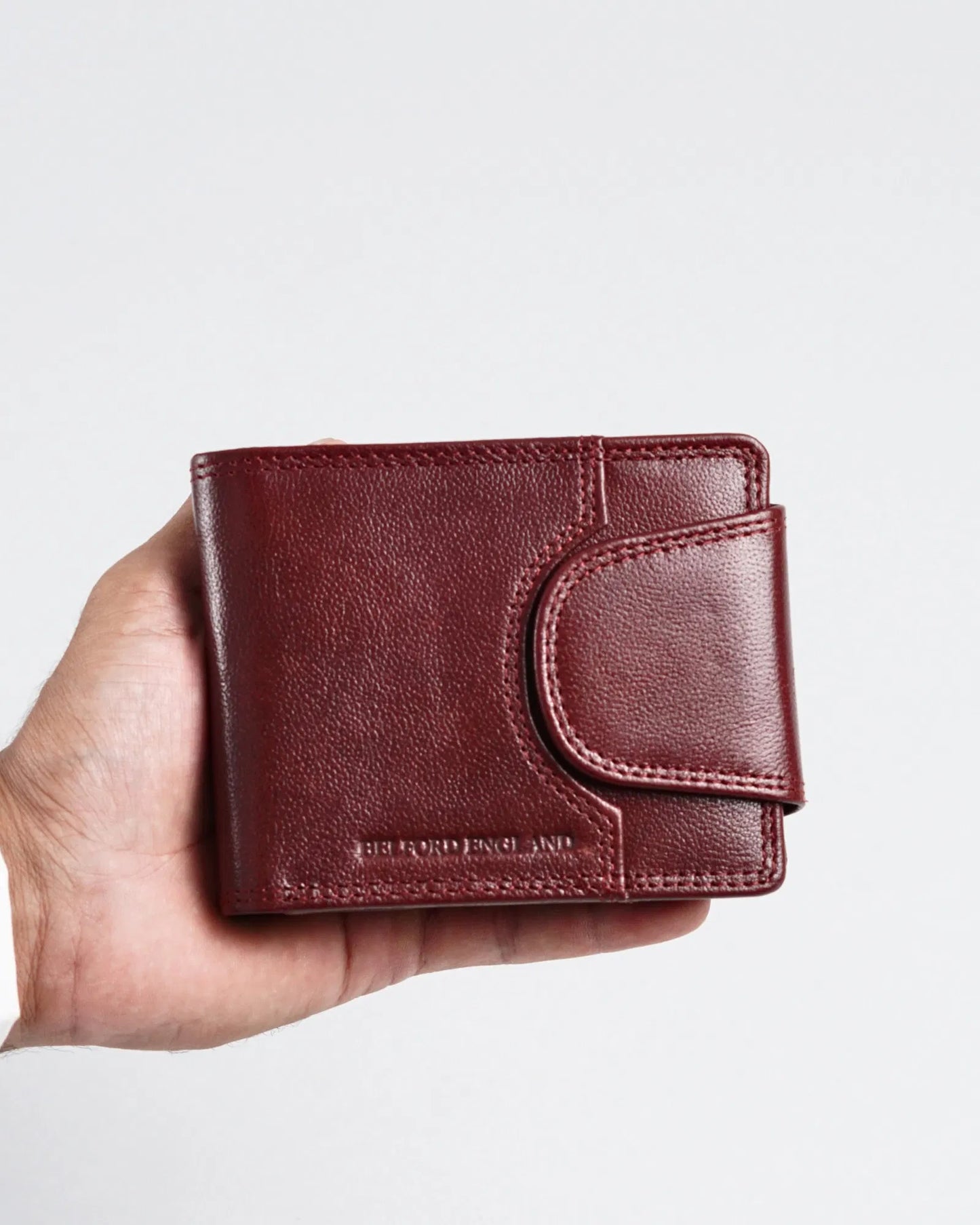 Derby – Men’s Original Leather Wallet (Brown & Cherry Blend)