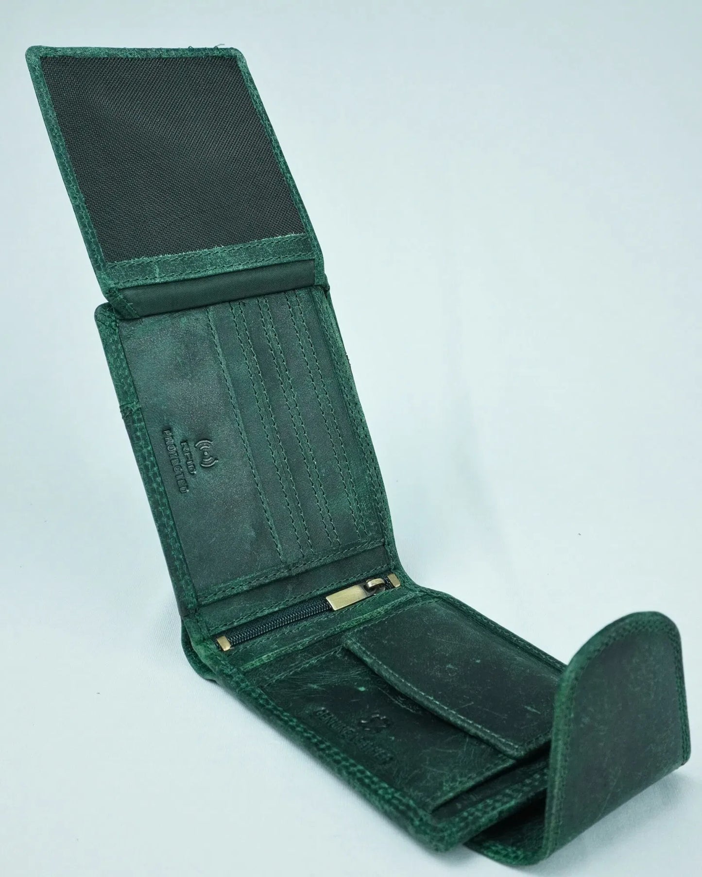 Derby – Men’s Original Leather Wallet (Rugged Green)