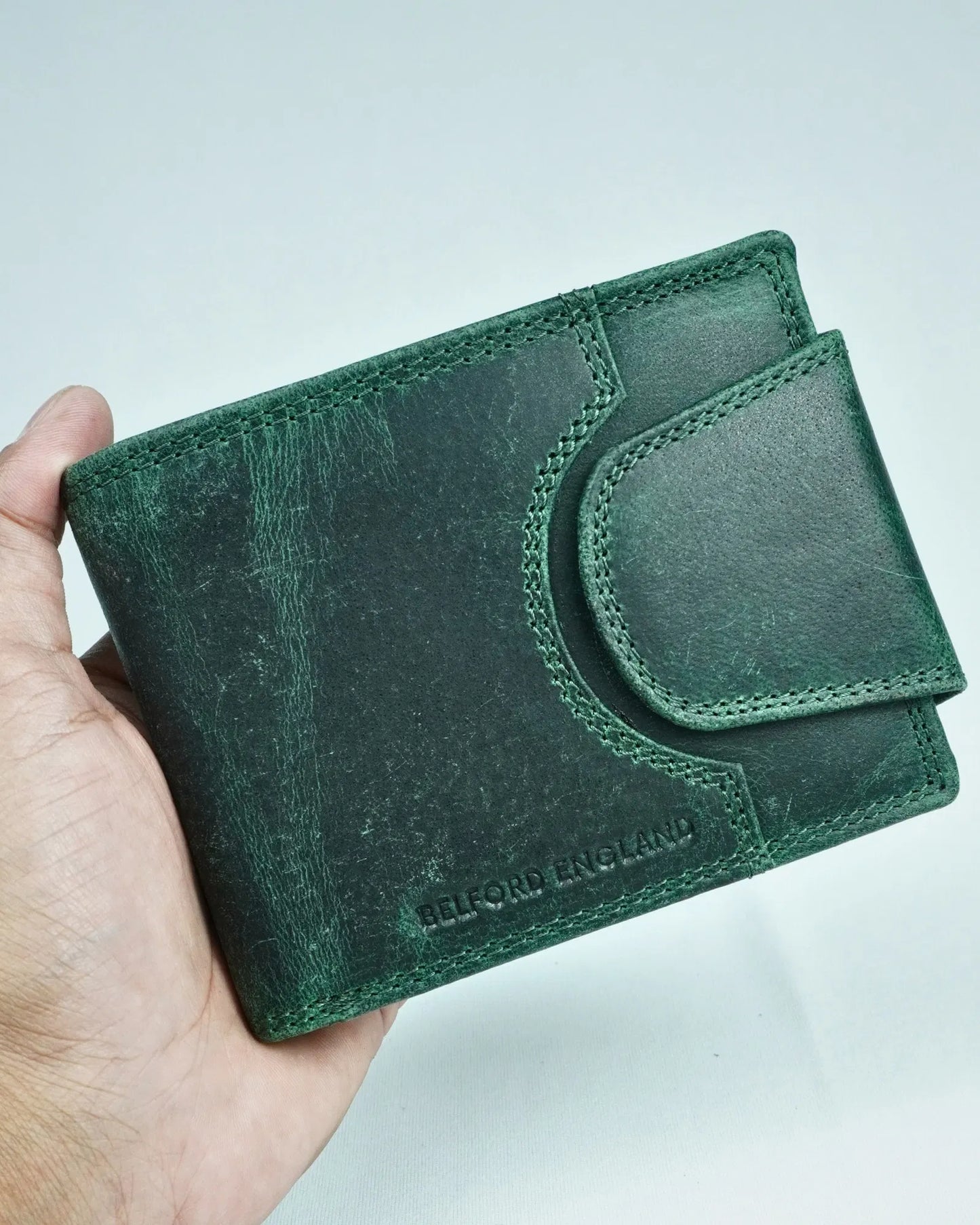 Derby – Men’s Original Leather Wallet (Rugged Green)
