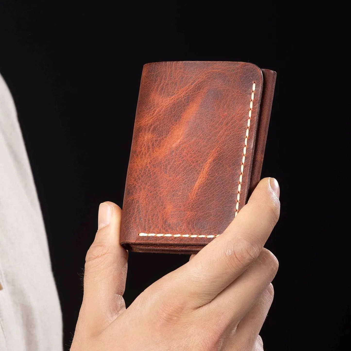 Premium Trifold Leather Wallet – Classic, Vintage & Cash Wallet in One