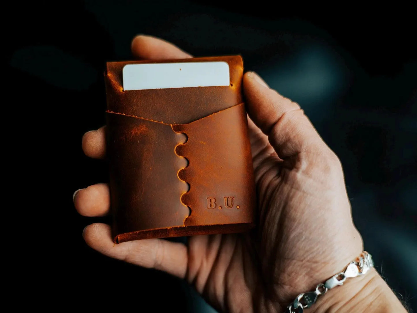 Minimalist EDC Leather Wallet – Slim Cash Holder (Chocolate Brown)