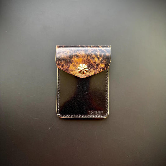 Premium Slim Leather Wallet With Durable Snap Lock (Marbled Black)