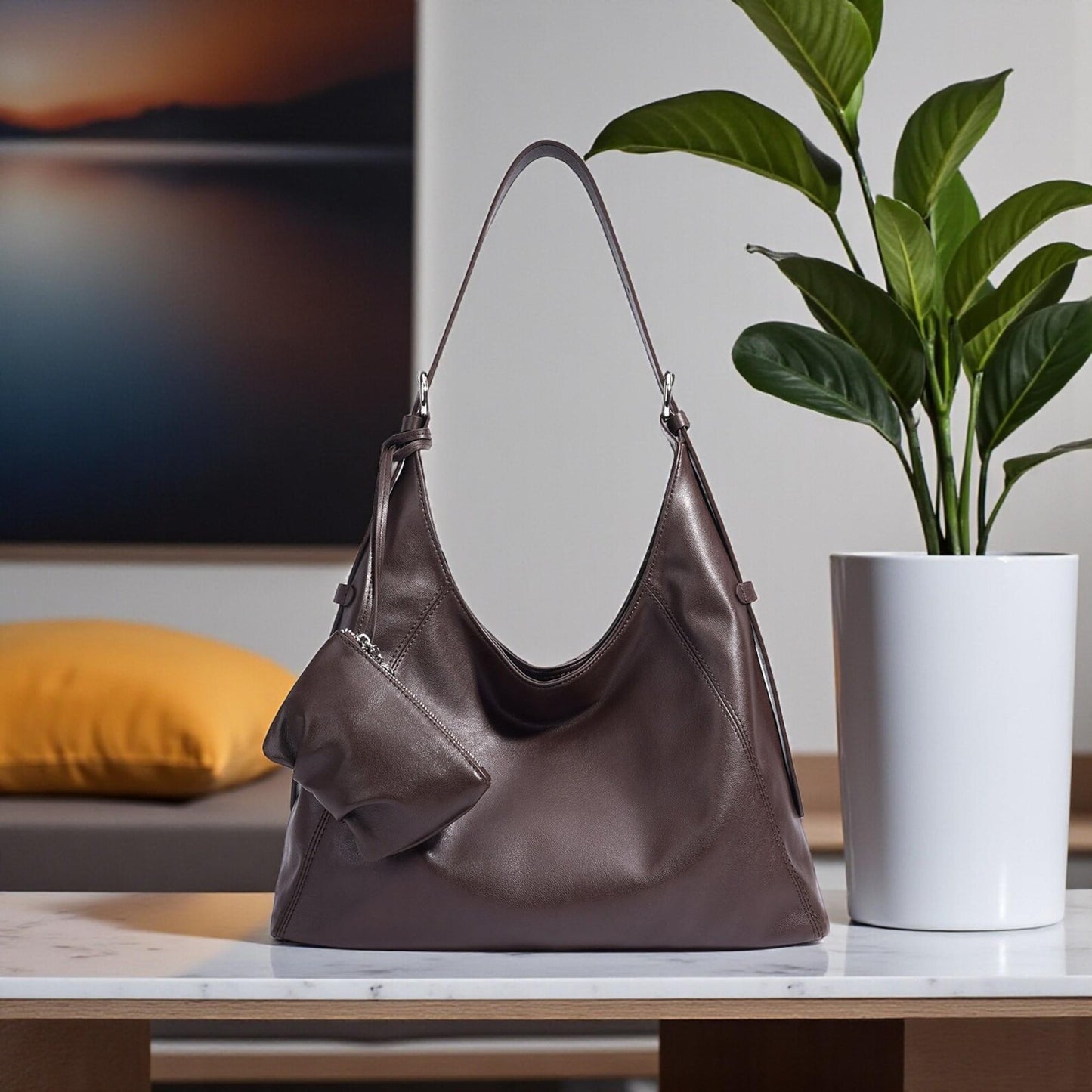 Premium Cowhide Shoulder & Crossbody Bag