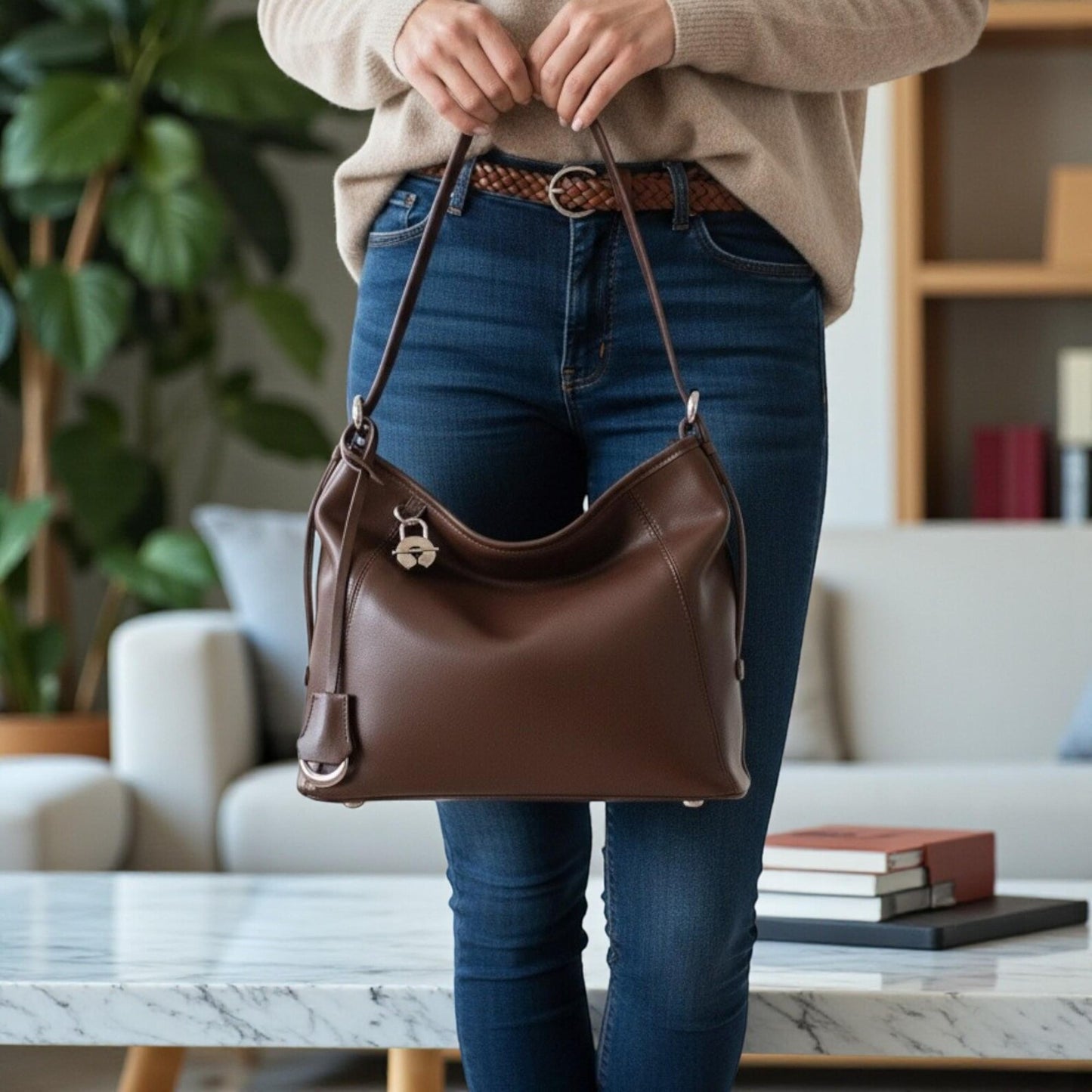 Classic Leather Handbag for Women