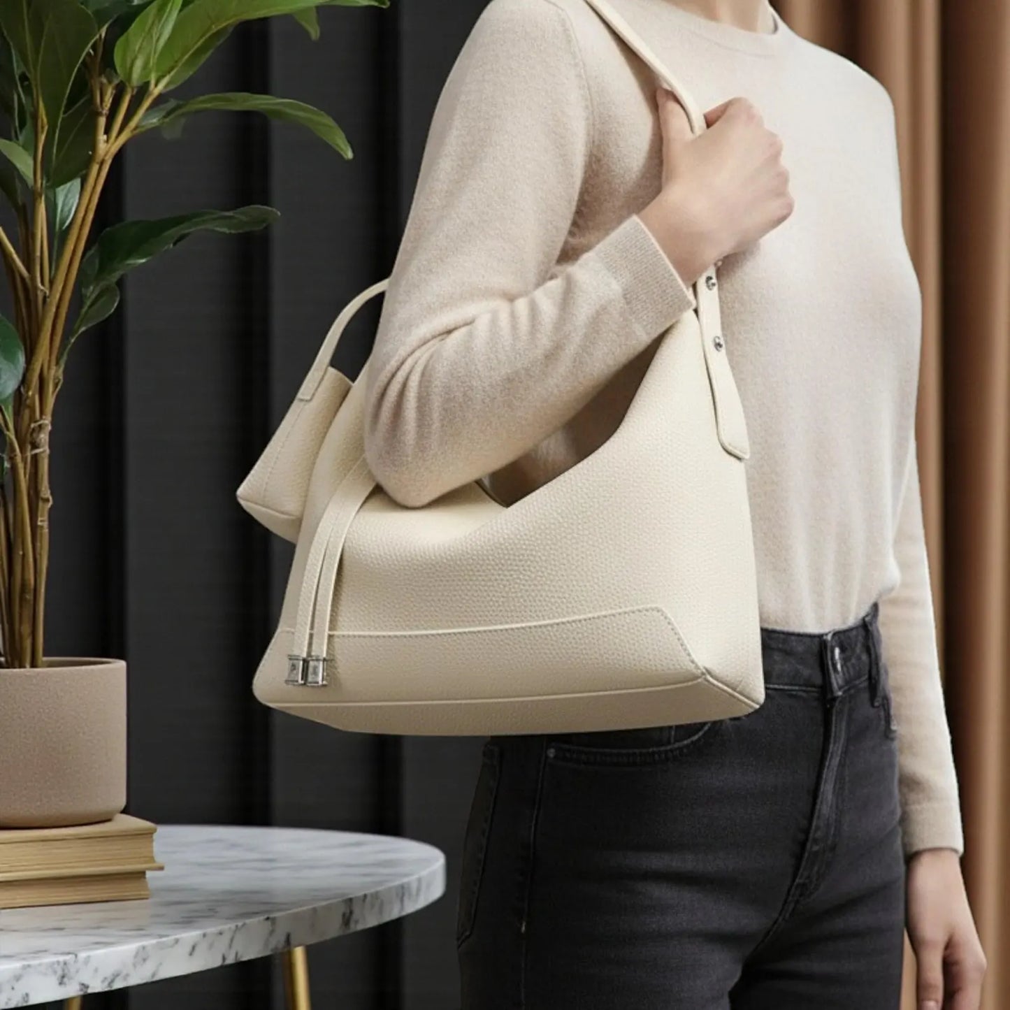 Elite Women’s Cowhide Leather Crossbody Purse