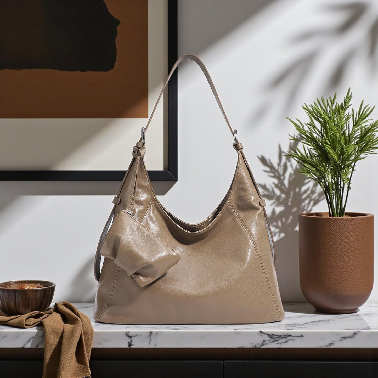 Premium Cowhide Shoulder & Crossbody Bag