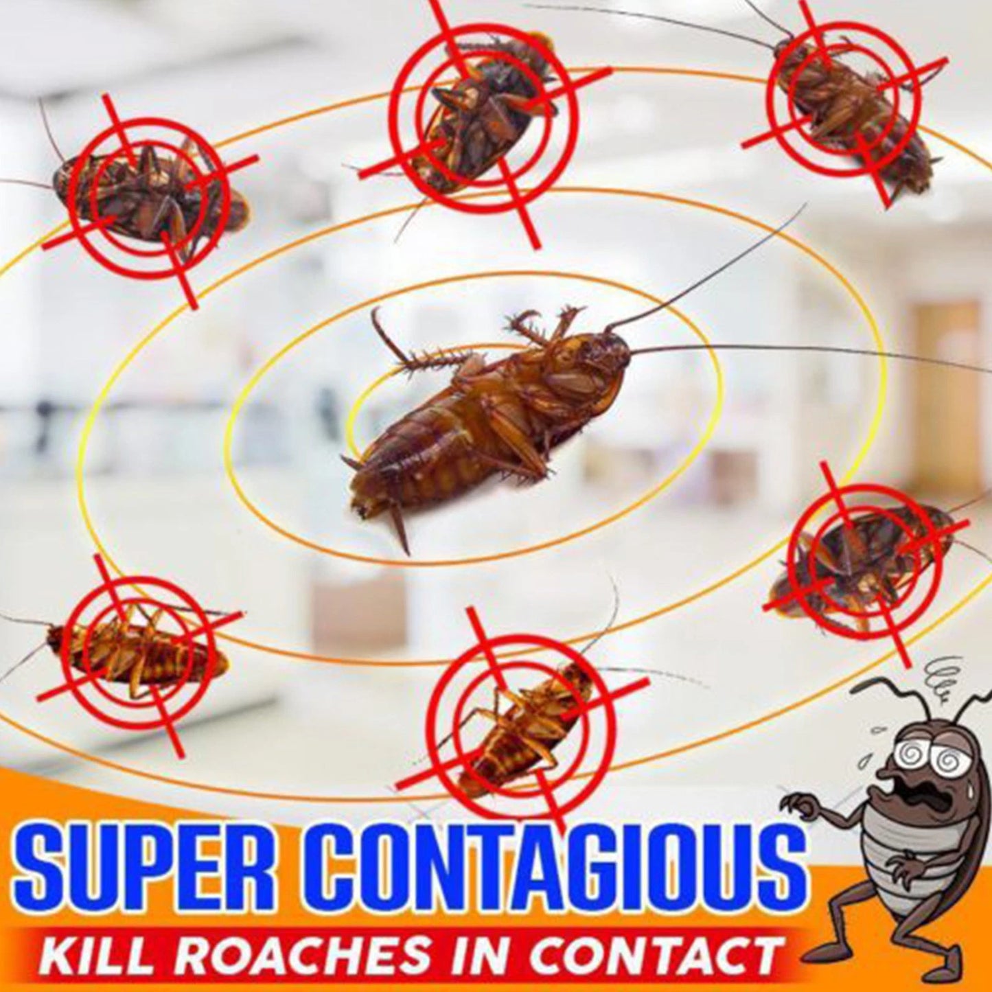 Cockroach Killer Gel Bait,Strong Cockroach Eliminator Syringe for Kitchen