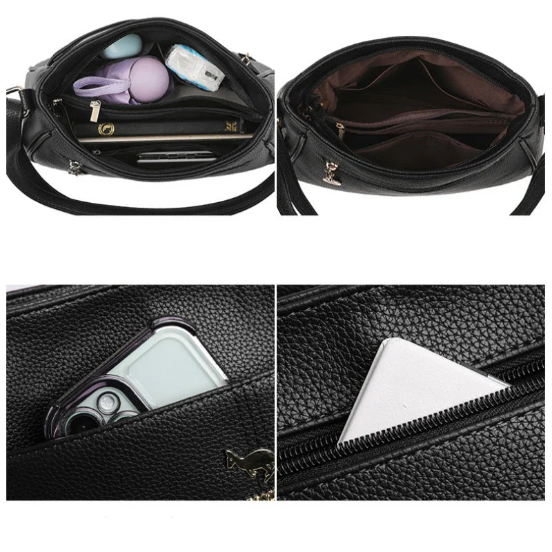 Soft PU leather crossbody bag